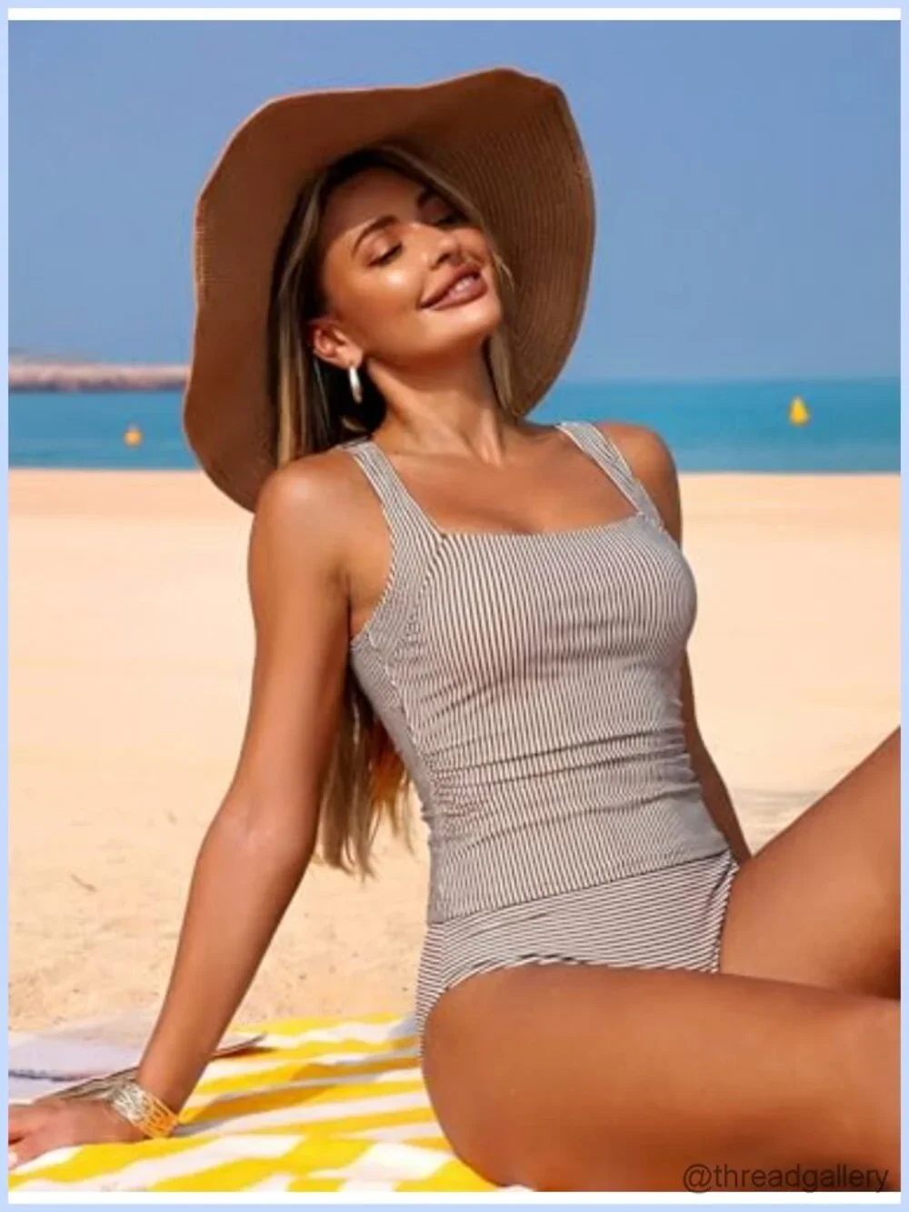 Women's Tankini Swim Set Ruched Tummy Control High Waist Swimwear
